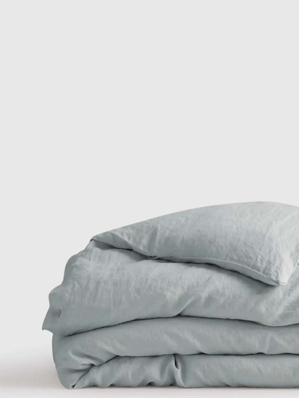 New! Quince European Linen Duvet Cover, Mist, Full/Queen, MSRP $220
